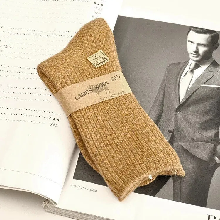 Miss June’s| Men’s socks | 1 Pair Wool blended socks|winter| Warm | Soft | High quality| Gift idea | Thanksgiving |Christmas| Cozy |