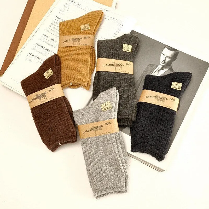 Miss June’s| Men’s socks | 1 Pair Wool blended socks|winter| Warm | Soft | High quality| Gift idea | Thanksgiving |Christmas| Cozy |