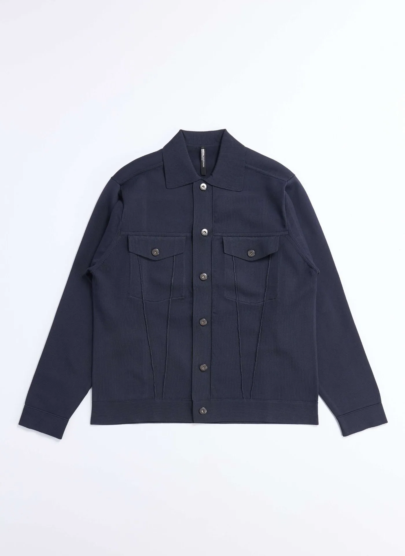 Polyester Business Knit Trucker Jacket