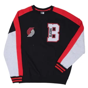 Portland Trail Blazers New Era Color Blocked Logo Letter Sweatshirt