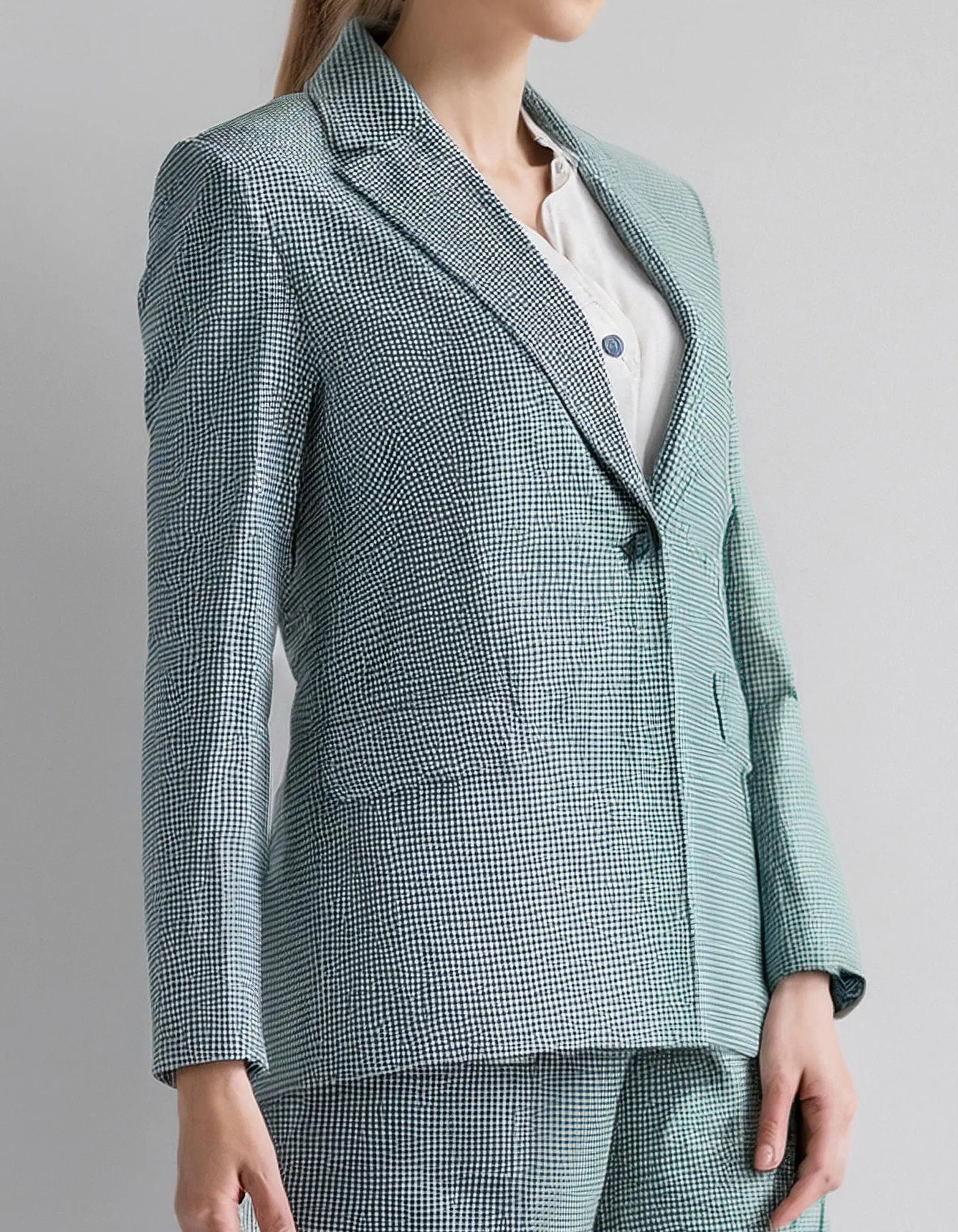 Powder Blue Fitted Blazer