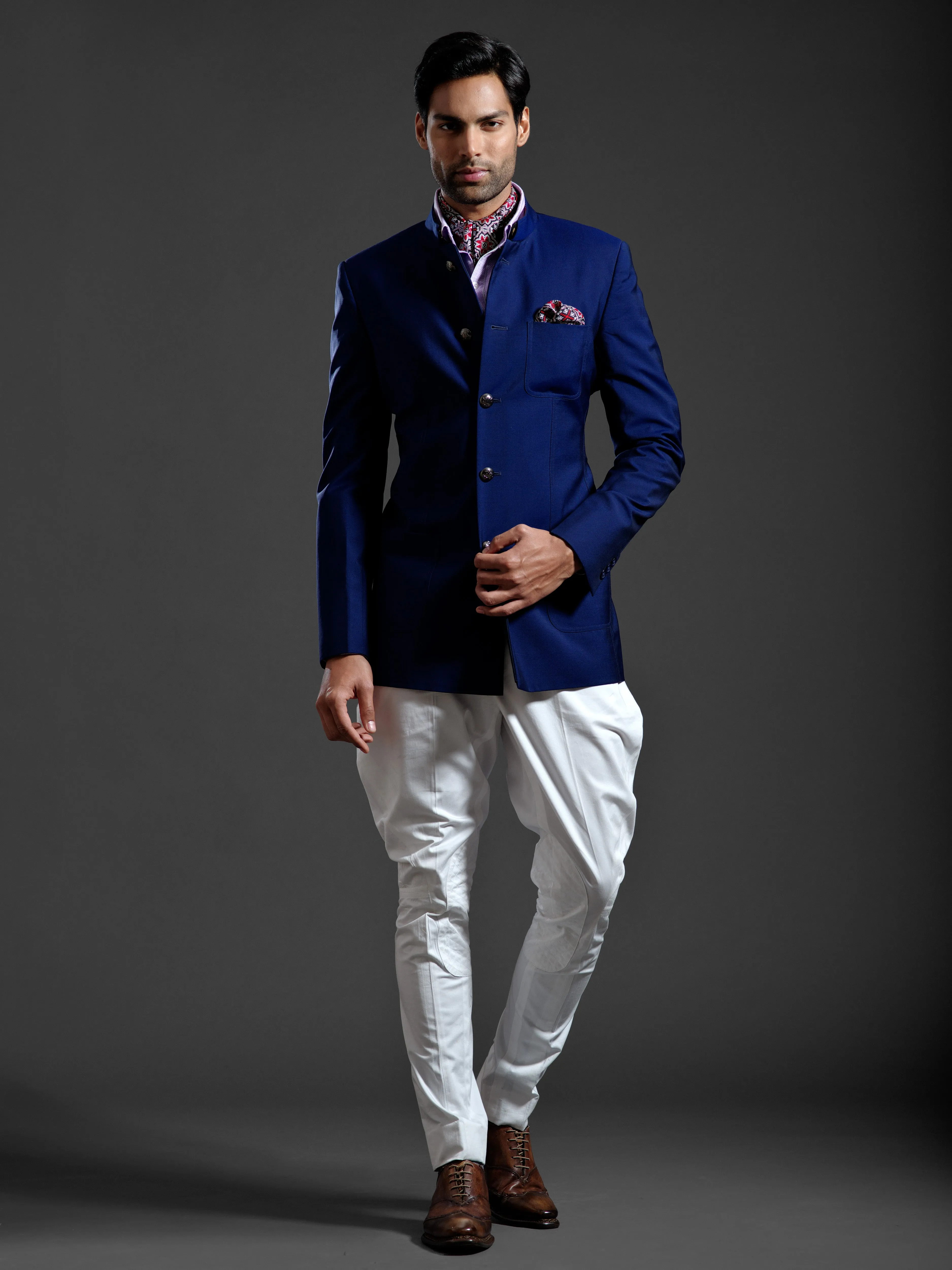 RAJASTHANI SAPPHIRE BANDHGALA JACKET