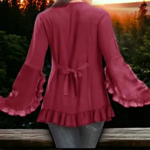 Regal Burgundy Chemise Blouse