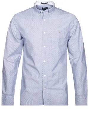 Regular Fit Banker Dot Shirt College Blue