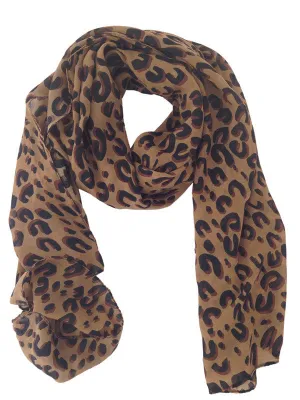 Sheer Leopard Pring Scarf