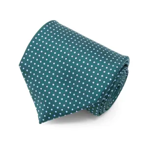 Square Dots Green Silk Tie