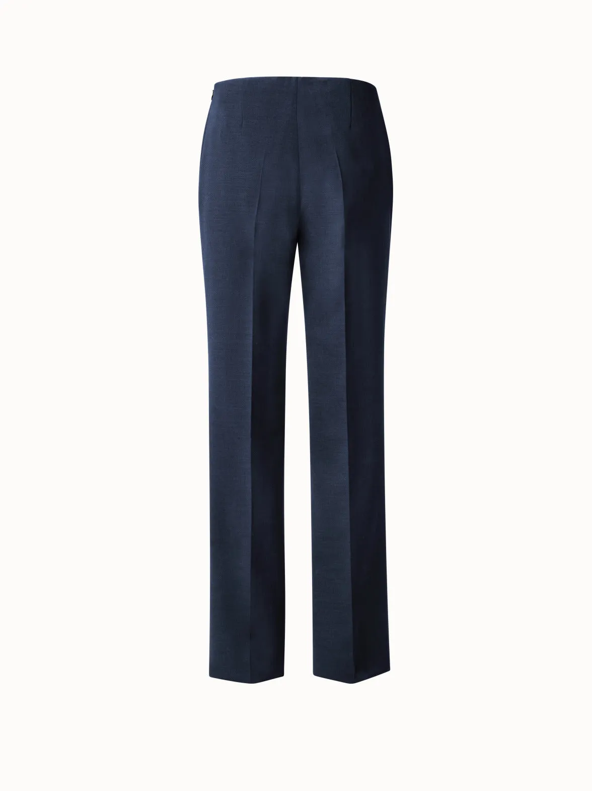 Straight Leg Pants in Wool Double-Face