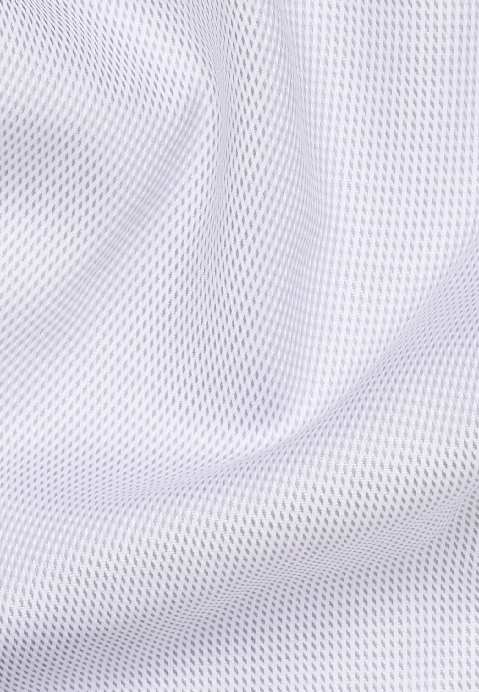 'Structured Twill' In Silver Grey - Slim Fit - Textured Weave Cotton Twill Dress Shirt with Cutaway Collar by Eterna 1863