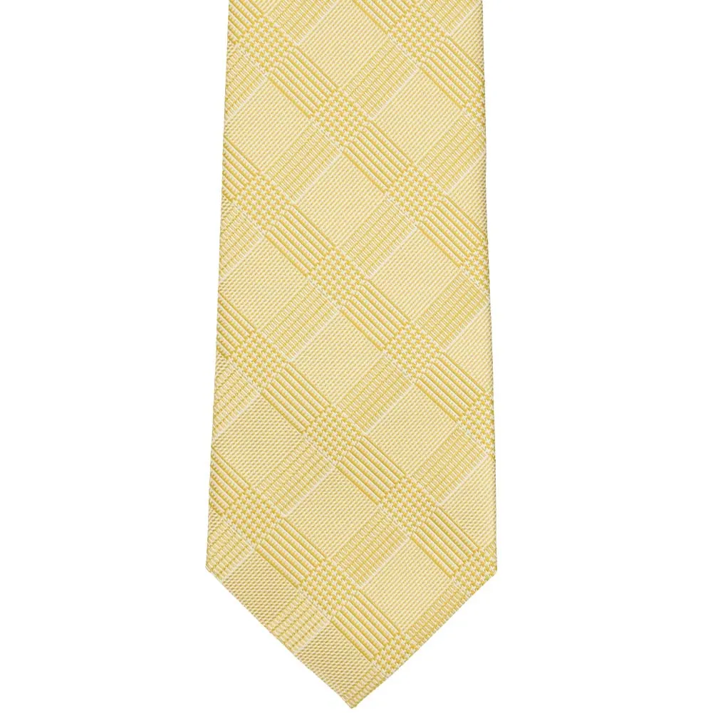 Sunflower Yellow Michael Glen Plaid Necktie