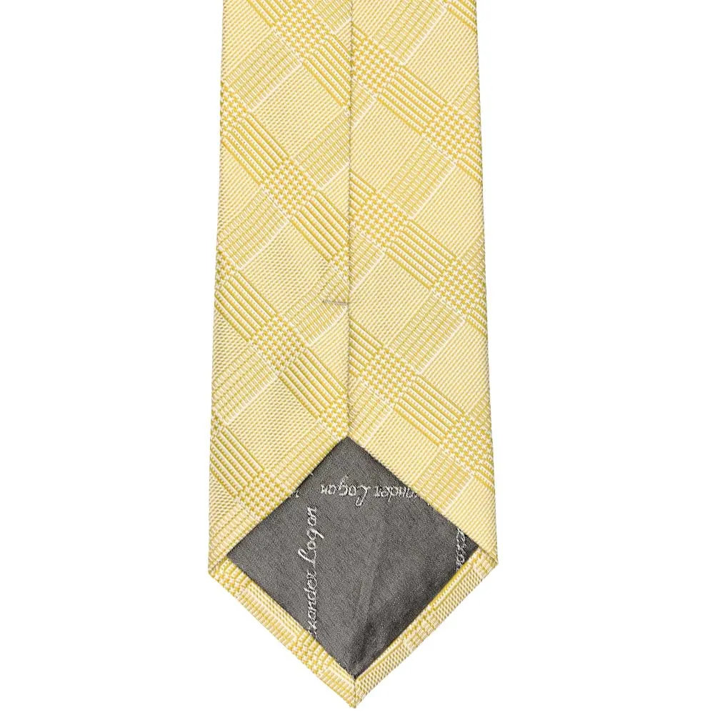 Sunflower Yellow Michael Glen Plaid Necktie