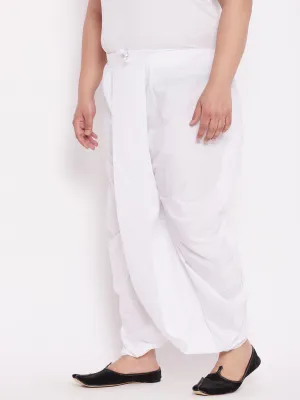 Vastramay Men's White Cotton Traditional Dhoti