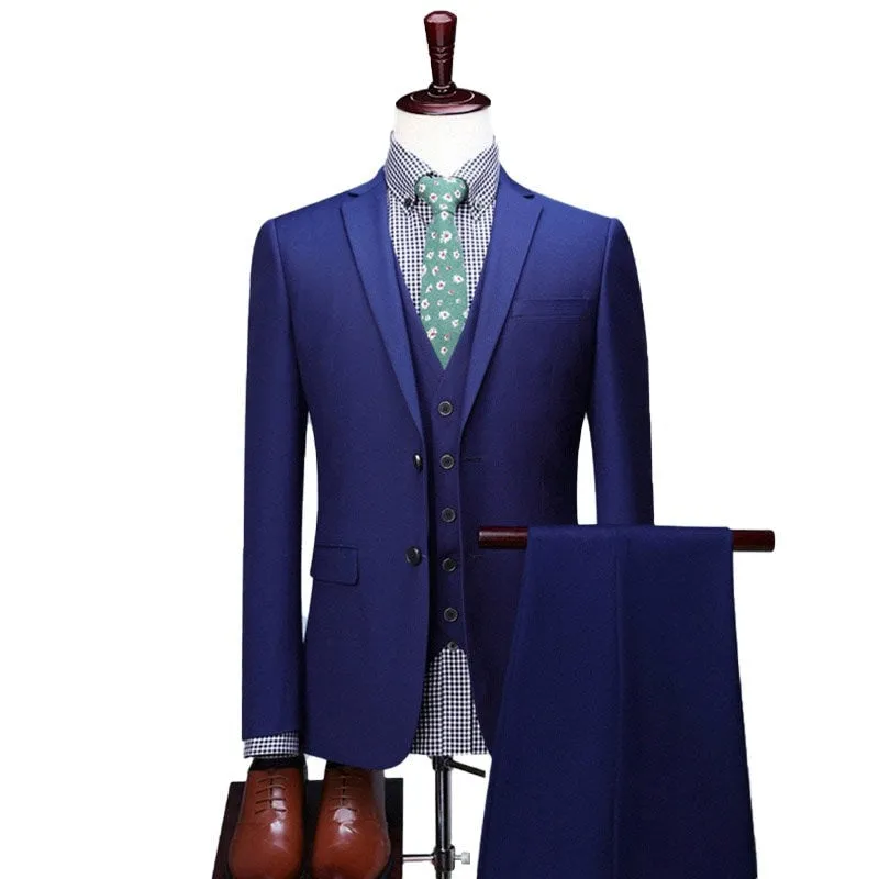 West Louis™ Single-Breasted Formal Business-Men Office 3Piece Suit