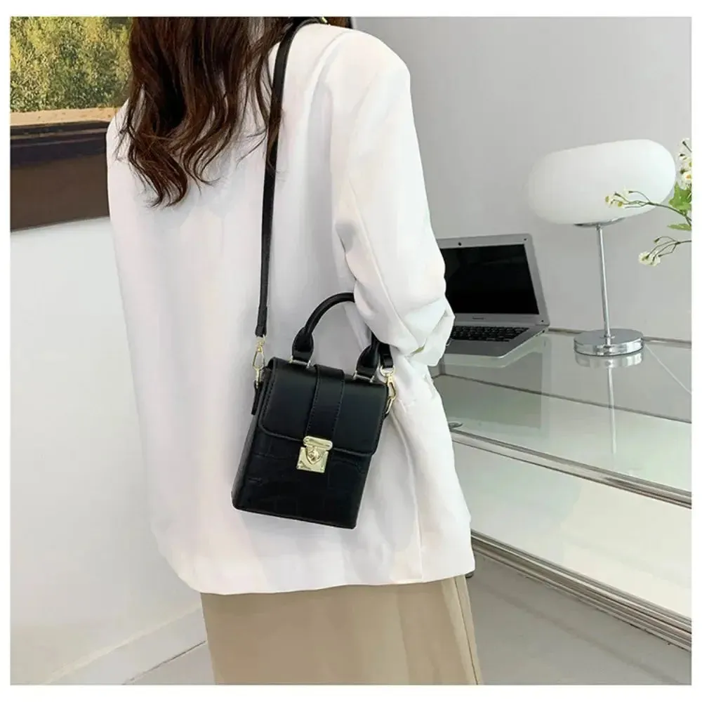 women's small handbag PU Shoulder Bag New Large Capacity Mixture Colour Small Handbag Stone Pattern Underarm Bag for Women