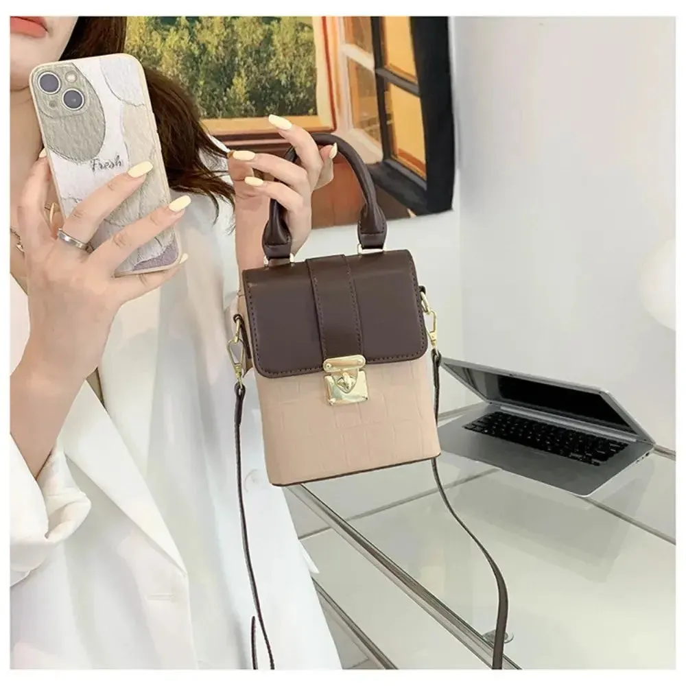 women's small handbag PU Shoulder Bag New Large Capacity Mixture Colour Small Handbag Stone Pattern Underarm Bag for Women