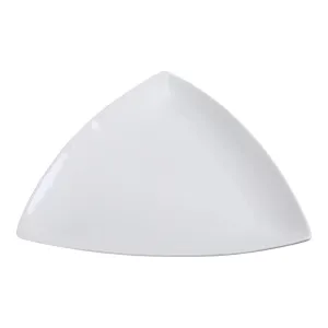 Yanco FU-408 Fuji 8" Triangular Plate in Bone White Porcelain, Pack of 36